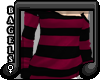 :B)Sweater hotpnk stripe