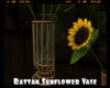 *Rattan Sunflower Vase