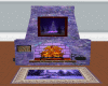 purple x-mas fireplace