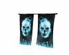 Blue Skull Curtains