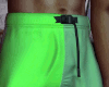 Green ColorBlock Shorts