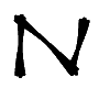 simple uppercase N