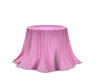 PINK Round Skirted Table