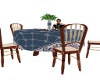KITCHEN TABLE BLUE CLOTH