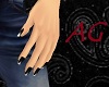 AG Dainty Hand Blk Nails