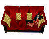 Rouge Gold Trim Couch
