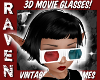 WHITE 3D MOVIE GLASSES