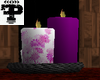 F> Purple/White Candles