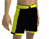 blk yellow surf shorts