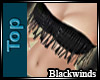 BW|Black Frill Latex Top
