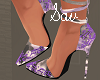 Purple Flower Heels