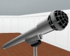 Silver Microphone Stand