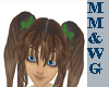 *MM* Pigtails green bow