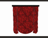 Red black heart curtain