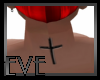 |V| Cross tattoo-neck