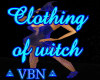 Clothing of witch blue