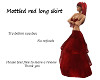 Mottled red long skirt