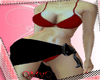 XXL red black bikini