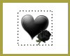 blk heart/rose stamp