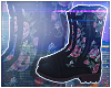 & floral combat boots