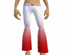 sexy red flared pants