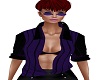 Purple Black Stripe Top