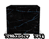 Black Blue Marble Cube