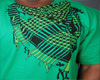 green scarf tee