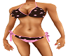 BROWN N PINKA DOT BIKINI