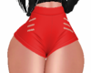 Red Shorts With Cuts