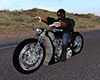BLACK CHOPPER MOTORCYCLE