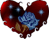 heart & black rose
