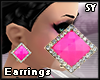 [SY]WHitePink earrings
