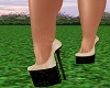 Glitter Cream Heels