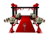 red/black wedding stage