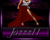 Jaz Red Silver Gown