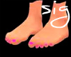 Smll feet pink  nails