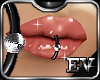 EV Lip Ring & Ball Black