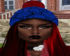 RED BLUE  HAT HAIR