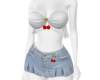 White Outfit Cherry 🍒