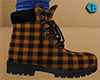 Gold Work Boots Plaid M