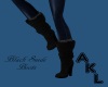 Amy's black suede boots