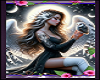 Pretty Angel Cutout w Night Owl Picture Animated Moon