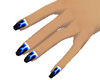 Flamed Nails Blue