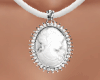 Cameo Necklaces White