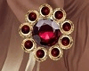 *Ruby Flower Earrings*