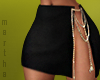 $ chained skirt black