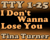 I DON`T WANNA LOSE YOU