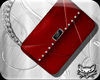 ! Red silver purse