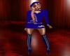 Braided Blue Stocking